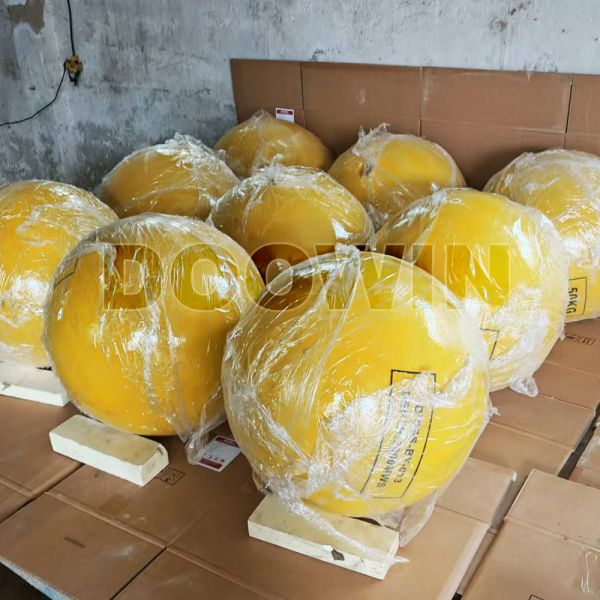 Marine Mooring Buoy Orange Yellow Spherical Mooring Buoy10kg-2000kg Buoyancy