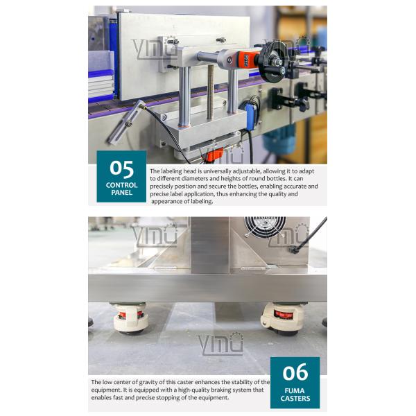 YM510E Стеклянная бутылка Водка Виски Круглые контейнеры Водяная бутылка Автоматическая высокоскоростная круглая бутылка Маркировка