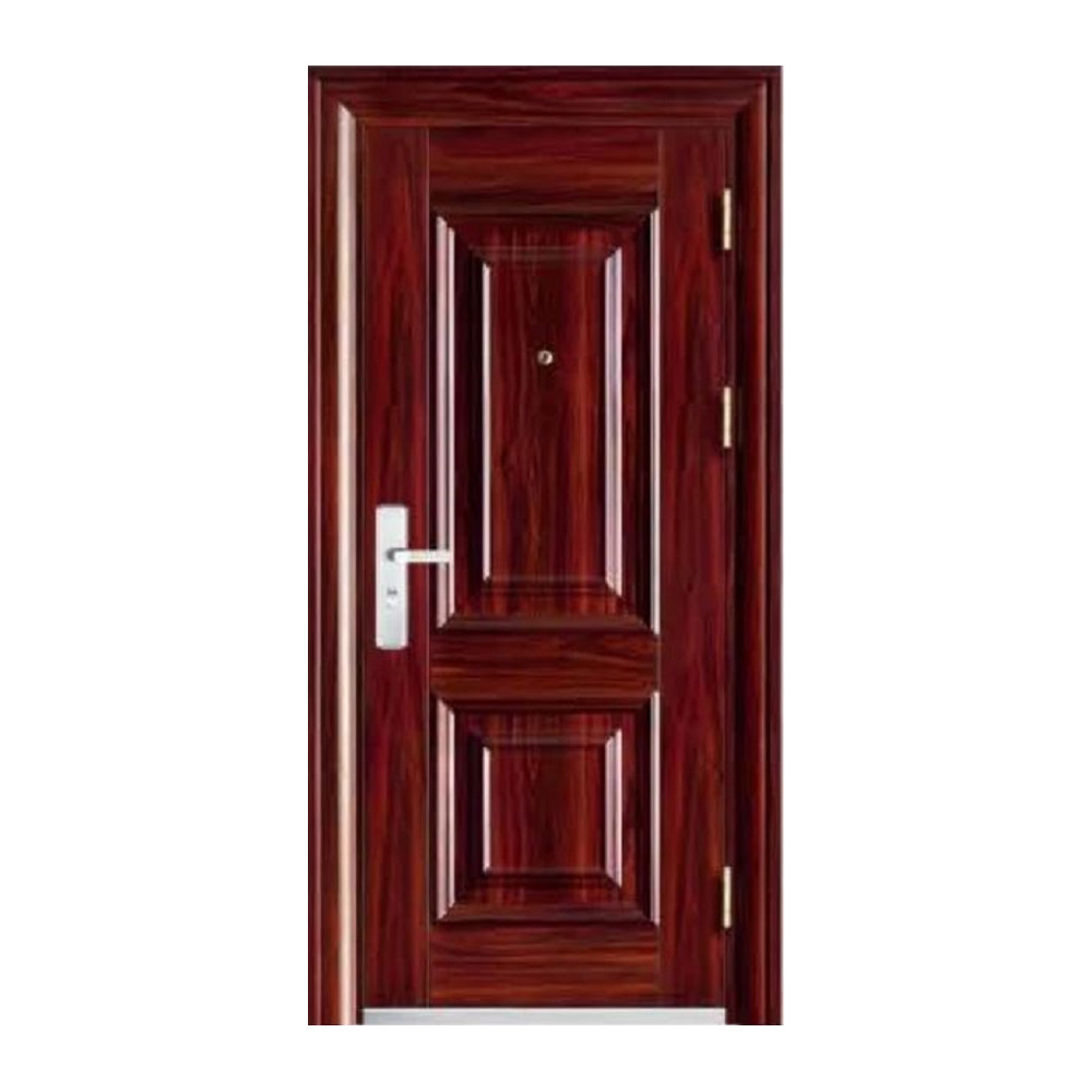 2024 Factory Price 48 Inch Wood Grain Security Door Metal Exterior Steel Main Door Design Residential with Smart Lock