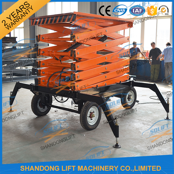 300кг 500кг отбуксировало высоту мобильного мобильного подъема платформы электрическую гидравлическую 12м поднимаясь