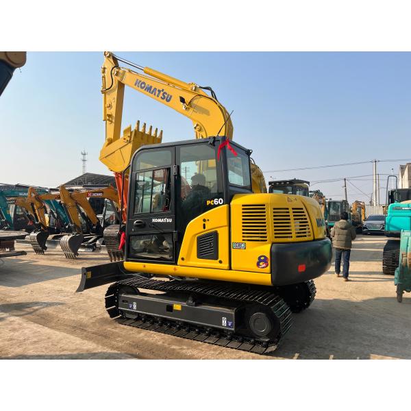 Used Komatsu PC60 Excavator 0.37m³ 6 Ton Second Hand Crawler Digger For Construction