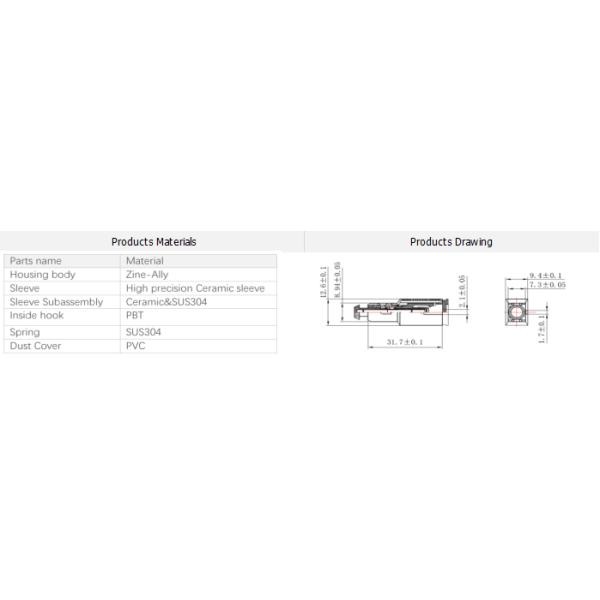 Hembra del SC UPC a la pérdida de inserción baja del atenuador óptico masculino de la fibra del SC UPC