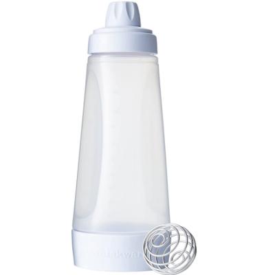 Garrafa de mistura da agitação do distribuidor da massa de panqueca de Whiskware da garrafa da massa da mão