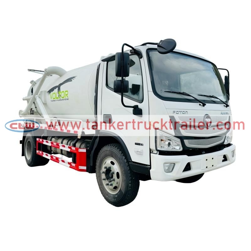 Foton 8 CBM Septic Waste Vacuum Tanker Sewer Suction Truck