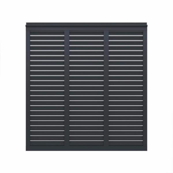 Aluminum Fixed Rolling Shutter Louver Glass Door For Exterior Vertical