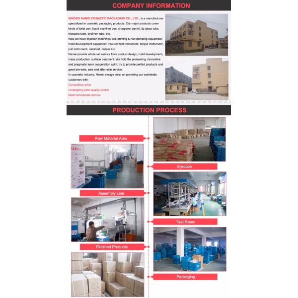 ABS Plastic Eyeshadow Pencil Tube with Sponge