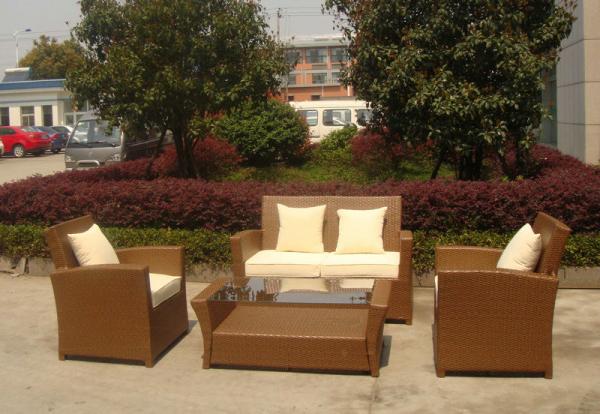 KD 4pcs cheap garden sofas outdoor rattan sofa as customized color