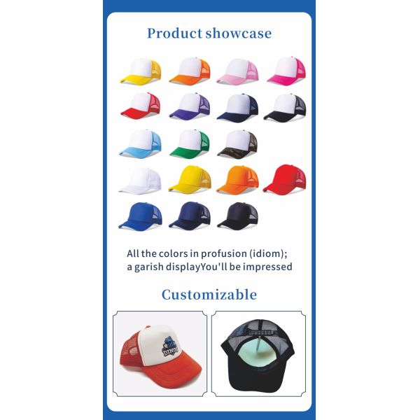 Factory Wholesale Sublimation Blank Hot Sales Polyester Sublimation Mesh Trucker Hat Custom Personalized Promotional Gifts
