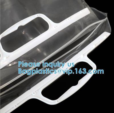 Biodegradable Compostable Hanger Hook Handle Bag For Underwear Clothes, Rigid Snap Seal Handle Bikini Bag