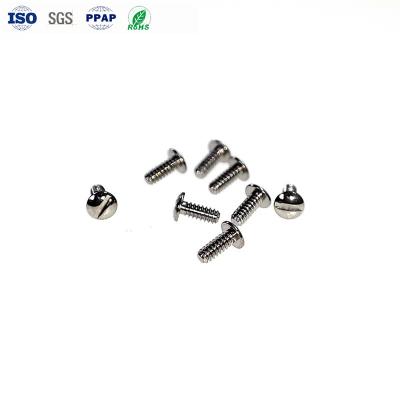 Custom M0.8 Stainless Steel Polished Slot Pan Head Machine Tooth Watch Screw Factory