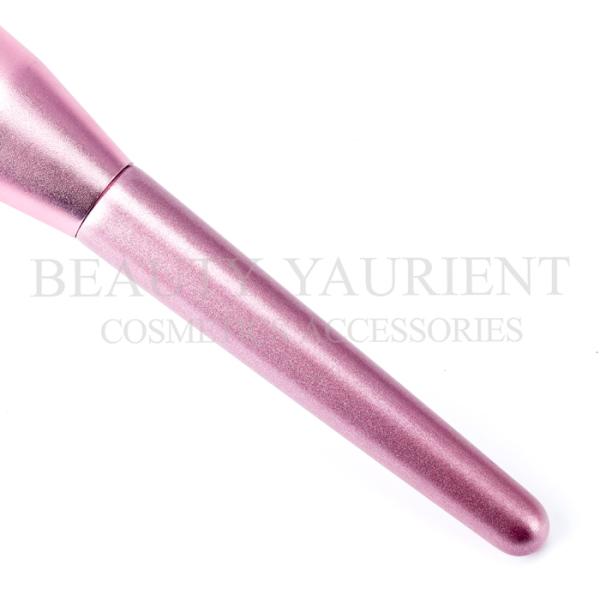 Big Fiber Foundation Makeup Brush Pearl Pink Aluminum Ferrule 85g