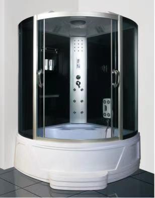 White Painted Aluminum Frame Bathtub Shower Room For Single Person