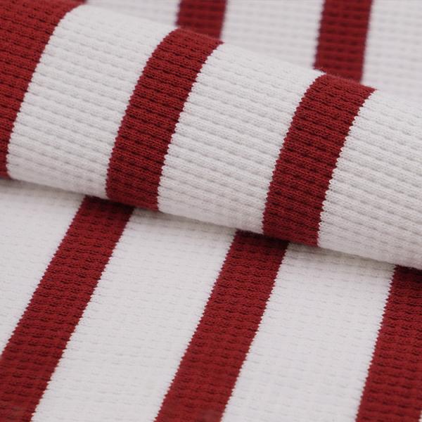 Удобная для кожи и влагоотражающая полосатая вязаная ткань для спортивной одежды