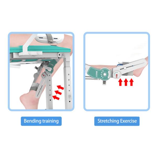 Exercício passivo de flexão do ângulo de extensão do pé pós-operatório treinador de reabilitação do joelho da extremidade inferior
