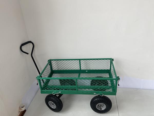 Four-wheel Fire Wood Cart Heavy Duty Garden Cart for Heavy Load Firewood Transport