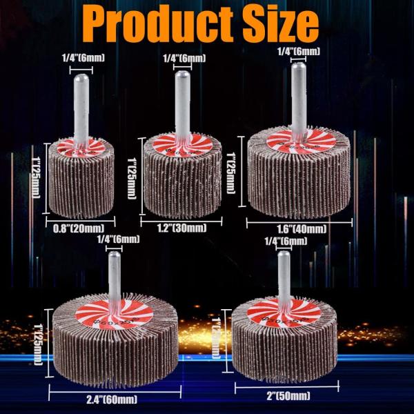 60/80/120/240 Grits Abrasive Flap Wheel Aluminum Oxide For Polishing And Grinding