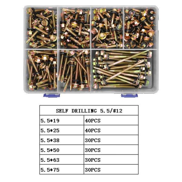 Self Drilling Screws Packaged In Plastic