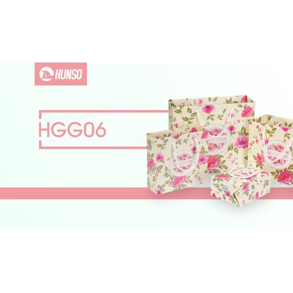 Romantic Flowers Custom Printed Paper Bags Return Wedding Gift Bag 30X27X12CM