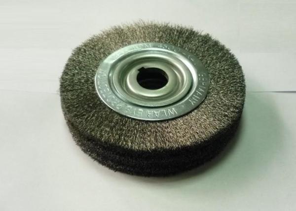 6 ” Narrow Face Stainless Steel Wire Wheel Brush 6mm Keyseat For Bench Machine