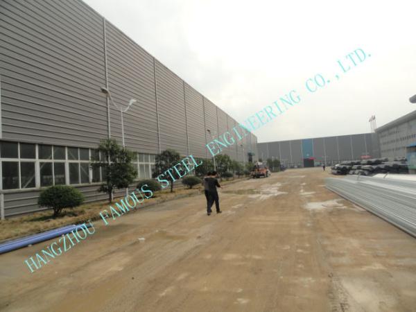 Light  ASTM 65 X 95 Prefab Multipan Industrial Steel Buildings With Composite Boards