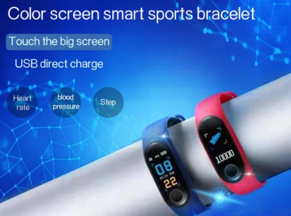 Waterproof Thermometer Body Temperature Bracelet Heart Rate Monitor