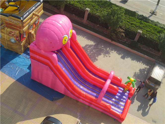 Pink Owl Themed Durable Custom Slide Inflatable Water Slide Outdoor Playground Equipment for Kids