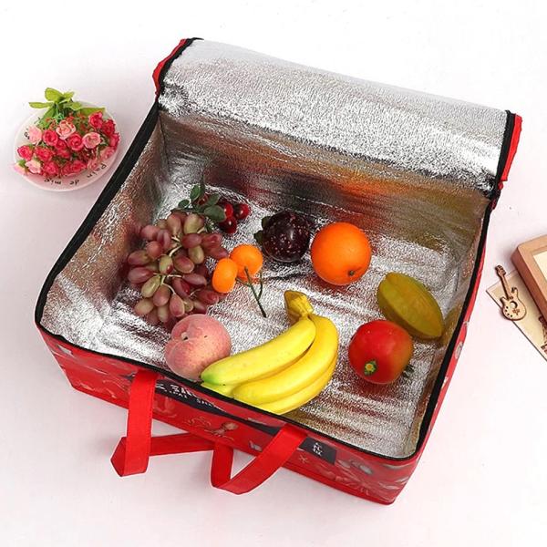 Piquenique Tote Bag Insulated With Zipper do OEM Logo Printed Cooler Handbag Lunch