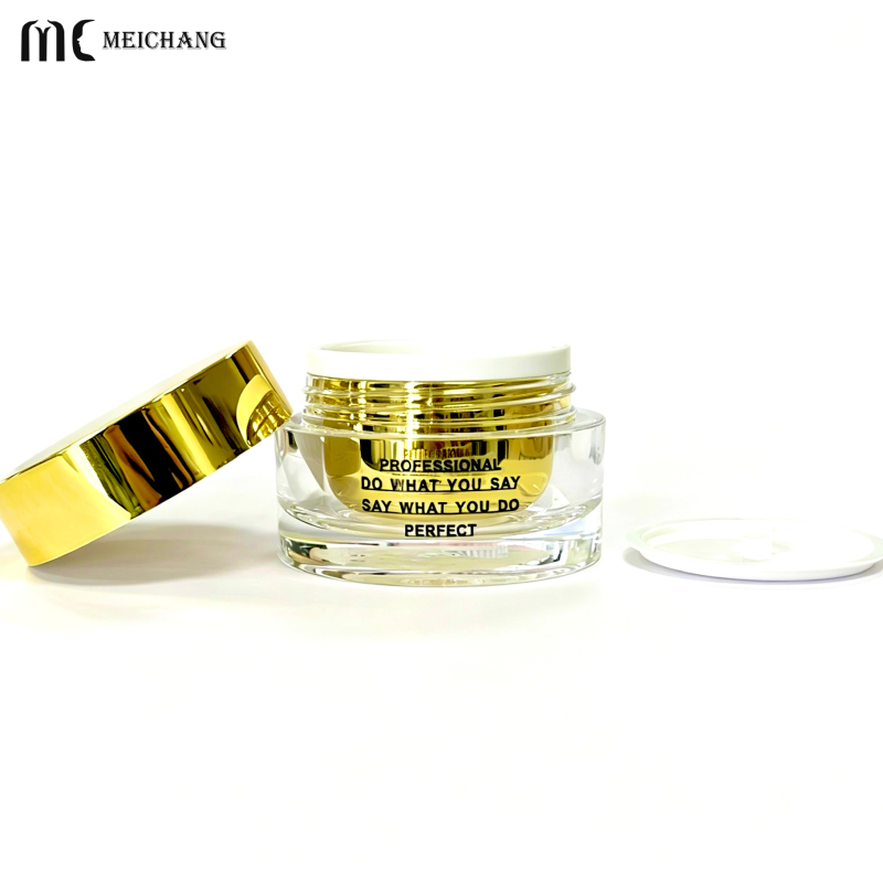 15G,30G 50G Luxury Double-Wall Acrylic Cream Jar for Moisturizers & Eye Creams Custom Logo Cosmetic Packaging(MC-515)