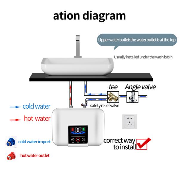 Commercial Small Storage Water Heater 12L Kitchen Electric Geyser