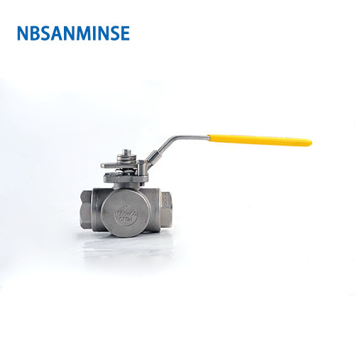 Vávula de bola de alta presión hidráulica de 3 maneras línea del tubo de petróleo y gas del acero inoxidable SS316 del EXTRANJERO CF8M3K-1 de 1 pulgada 1000psi