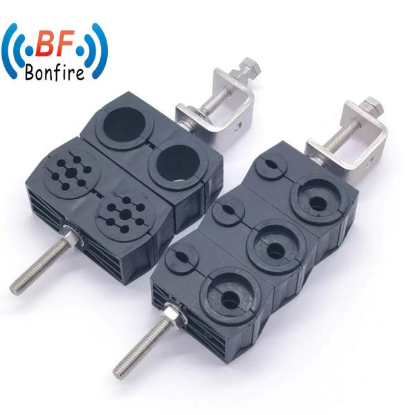 KXK-2201-Double Hole Triple Clamp de câble pour 1/2 et 7/8 câble coaxial Design durable