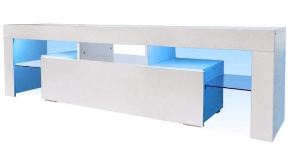 TV stand Cabinet and open storage options Chipboard with melamine finish Oak and White