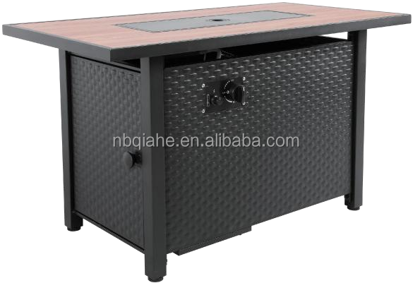 Outdoor Garden Corten Steel BBQ Grill with Rectangle Spherical Smokeless Gas Fire Pit