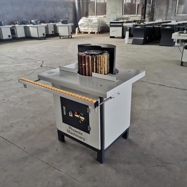 Wood Board Edge Brush Sander Drum Sanding Machine for Various Shapes Frequency Control