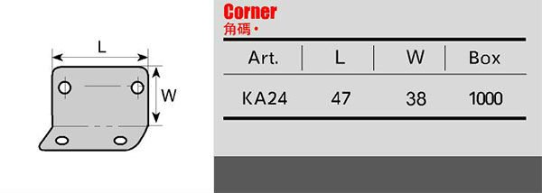 Modern Design Zinc Plating Steel L-shaped Shelf Brackets for Furniture Joint Support