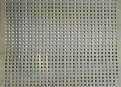 Square Hole Perforated Stainless Steel Plate , Length 1m Perforated Mesh Sheet
