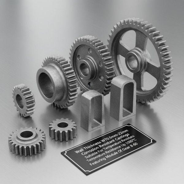 Wall Thickness WT0.5mm-22mm Corrosion Resistant Castings with Temperature