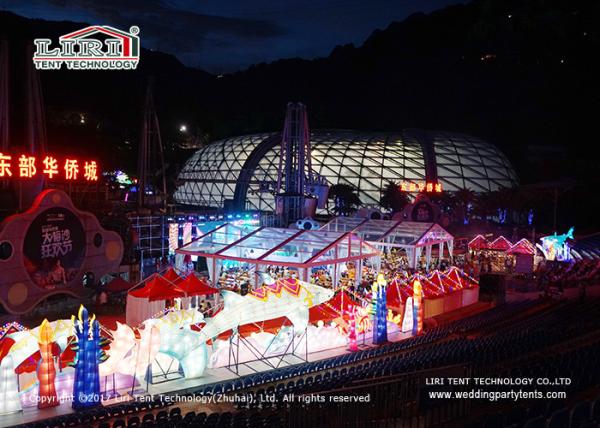 15x 15 Meter Transparent Marquee Tent With Glass Walls And Roof For 200 People Celebration