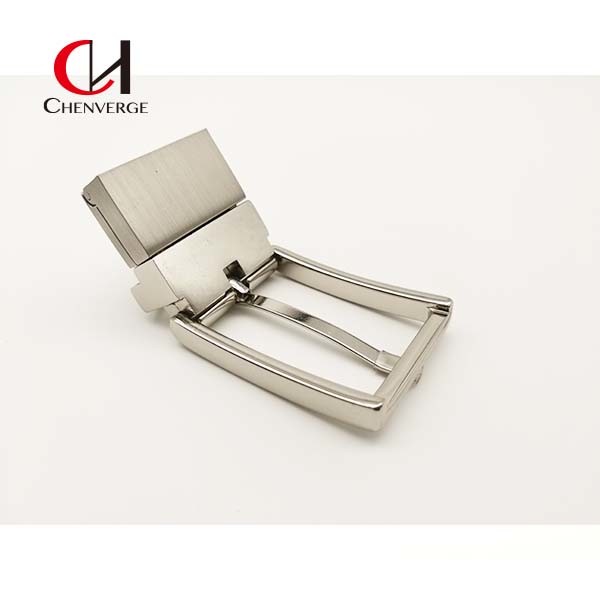 OEM Zinc Alloy Reversible Belt Buckles Replacement Thickness 5mm