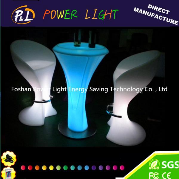 Party Decor Leisure Furniture Rechargeable LED Round Poseur Table