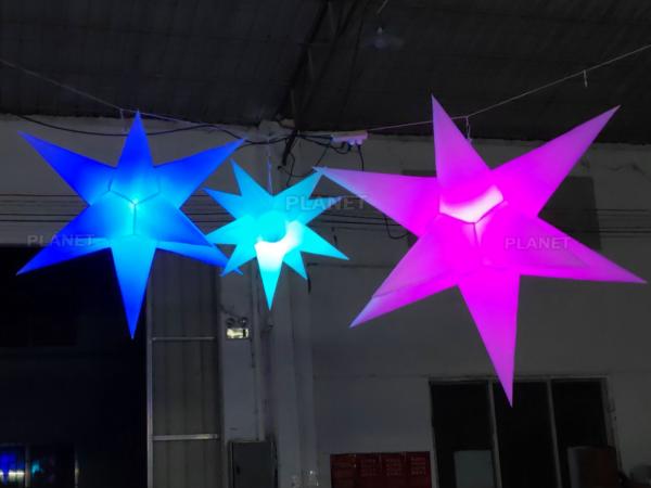 Wholesale LED Inflatable Star Balloon with Lights Christmas Hanging Decorative Stars for Party Wedding Stage Event Festival