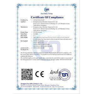 Guangzhou Lanxin Machinery Equipment Co., Ltd Certifications