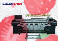 Venta caliente Impresora híbrida UV de 1.8m CMYKW Barniz Impresión artística UV de cama plana y impresora de rodillo a rodillo