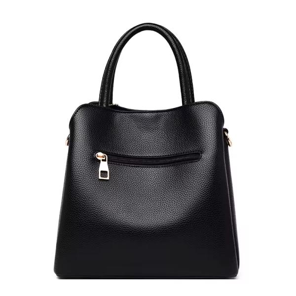 Medium Size Women's Leather Handbag Designer Shoulder Bag with Geometric Pattern
