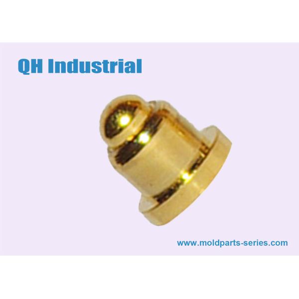 Customized Hole 12uin 20uin Gold-Plated Brass Copper Charger Pogo Pin Connector with Stainless Steel in Spring Load Pin