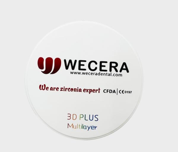 Disques de zirconium précolorés translucides de 43 à 57% pour laboratoire dentaire Cad Cam