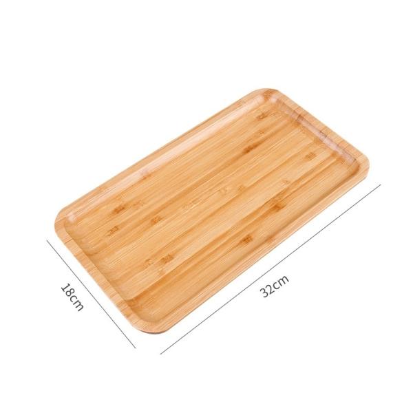 Rectangular Japanese Wooden Tray Ideal for Serving Tea Water Cups and End Plates
