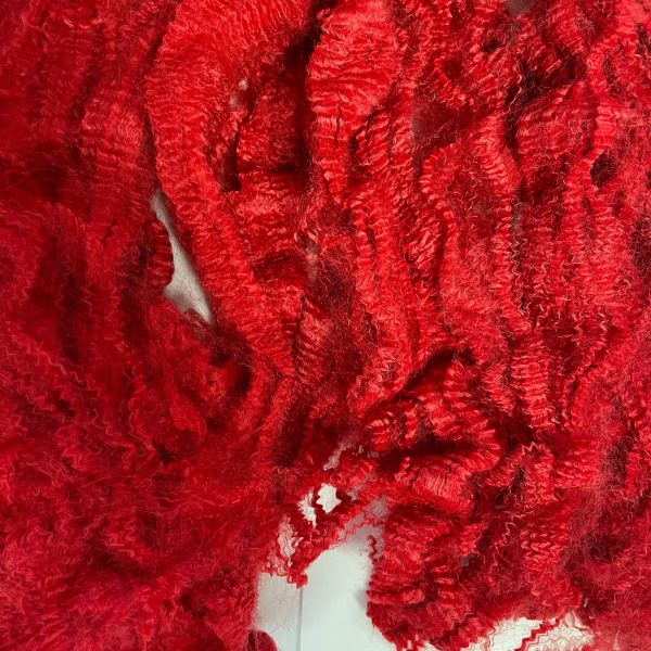 bright red Polyester Tow 2D with Indefinite Length for Luxury Knitting Yarn Home Textile Gift & Decor Fabric