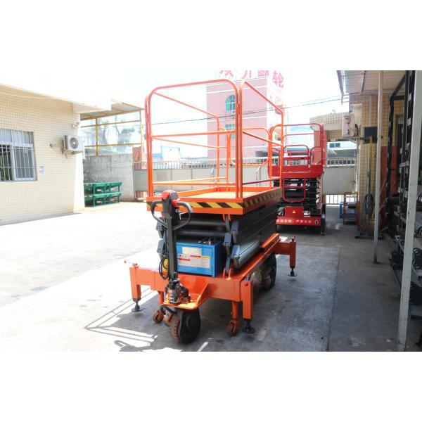 Red Electric Scissor Lift Table 1500Lbs With 6000mm Max Lifting Height