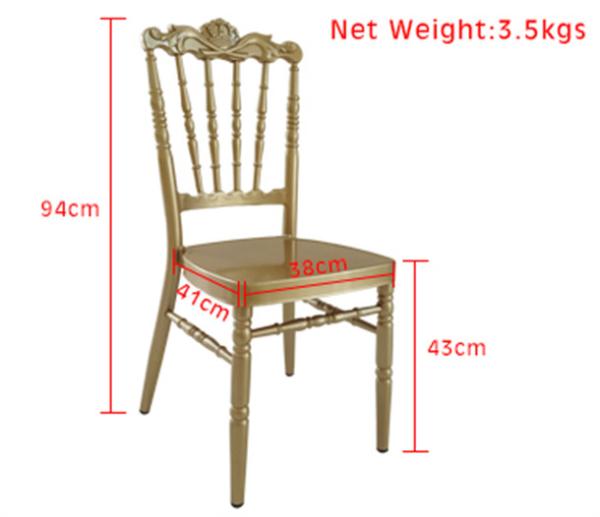 Aluminum Alloy Wedding Chiavari Chair 35x2.5mm Size For Company Party